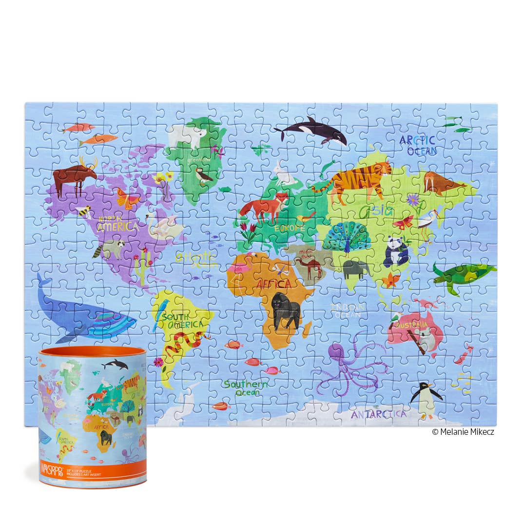 Animal World Map | 250 Piece Kids Puzzle