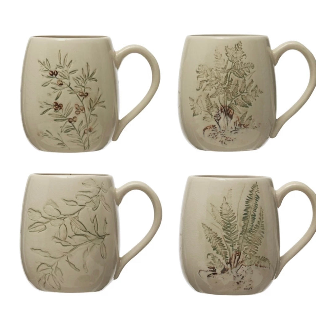 Debossed Stoneware Mug (Each One Will Vary)