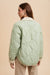 Reversible Quilted Jacket in Light Olive and Oat