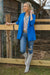 Open Front Relaxed Boyfriend Blazer in Royal Blue