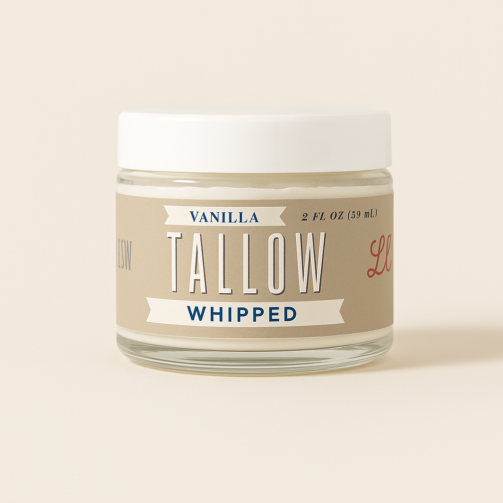 Vanilla Whipped Tallow Moisturizer  | Premium Beef Tallow Skincare | Lady May Tallow