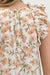 Floral Paradise Ruffle Trim Tank Blouse in Ivory