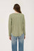 Waffle Knit Henley in Light Olive