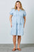 Novelty Texture Woven Tiered Dress in Light Blue