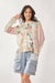 Lace Floral Mix Fabric Long Sleeves