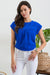Floral Eyelet Blouse in Bright Blue