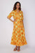 ModaPosa Swiss Dot Orange & Green Maxi Dress