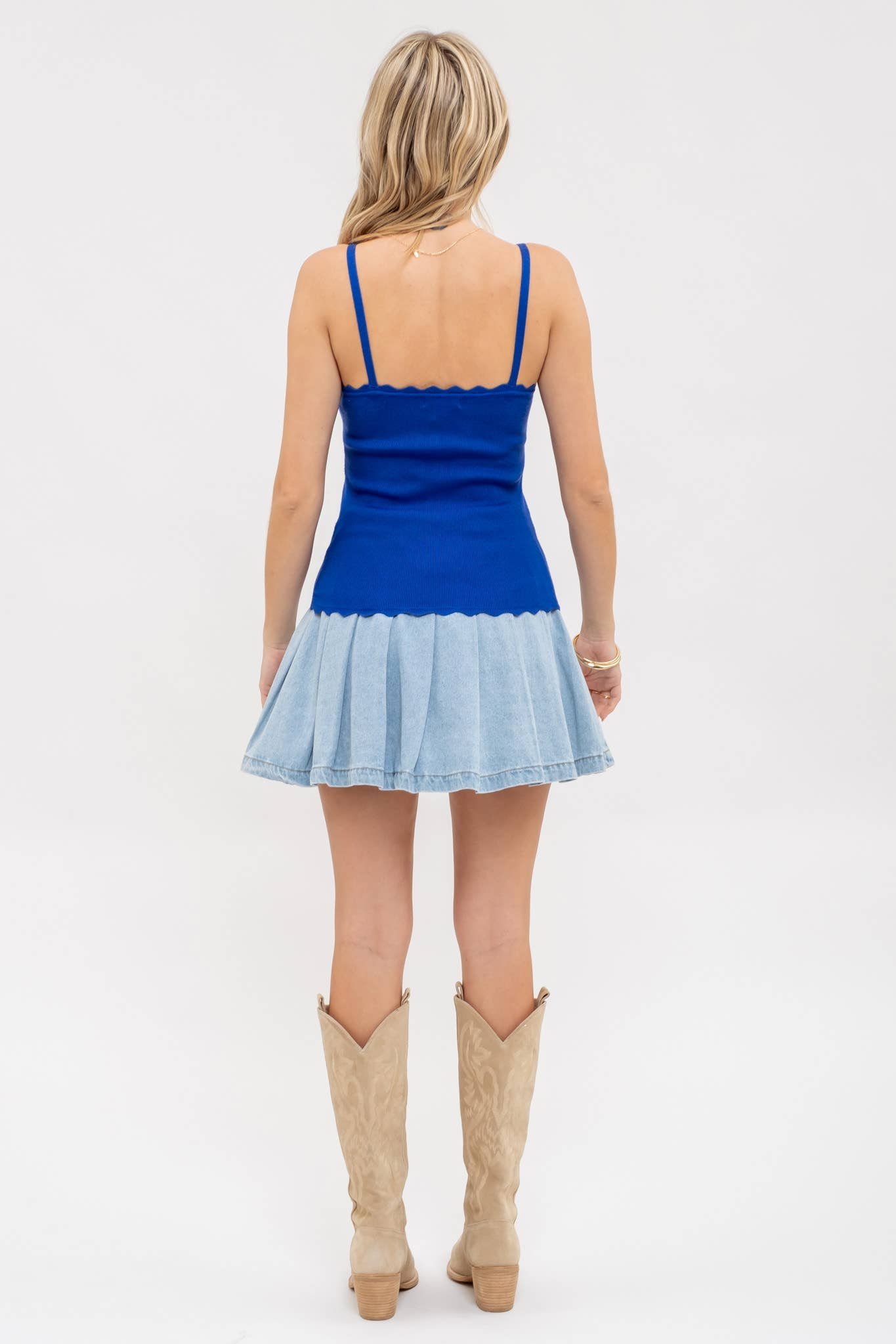 Scalloped Cami in Royal Blue