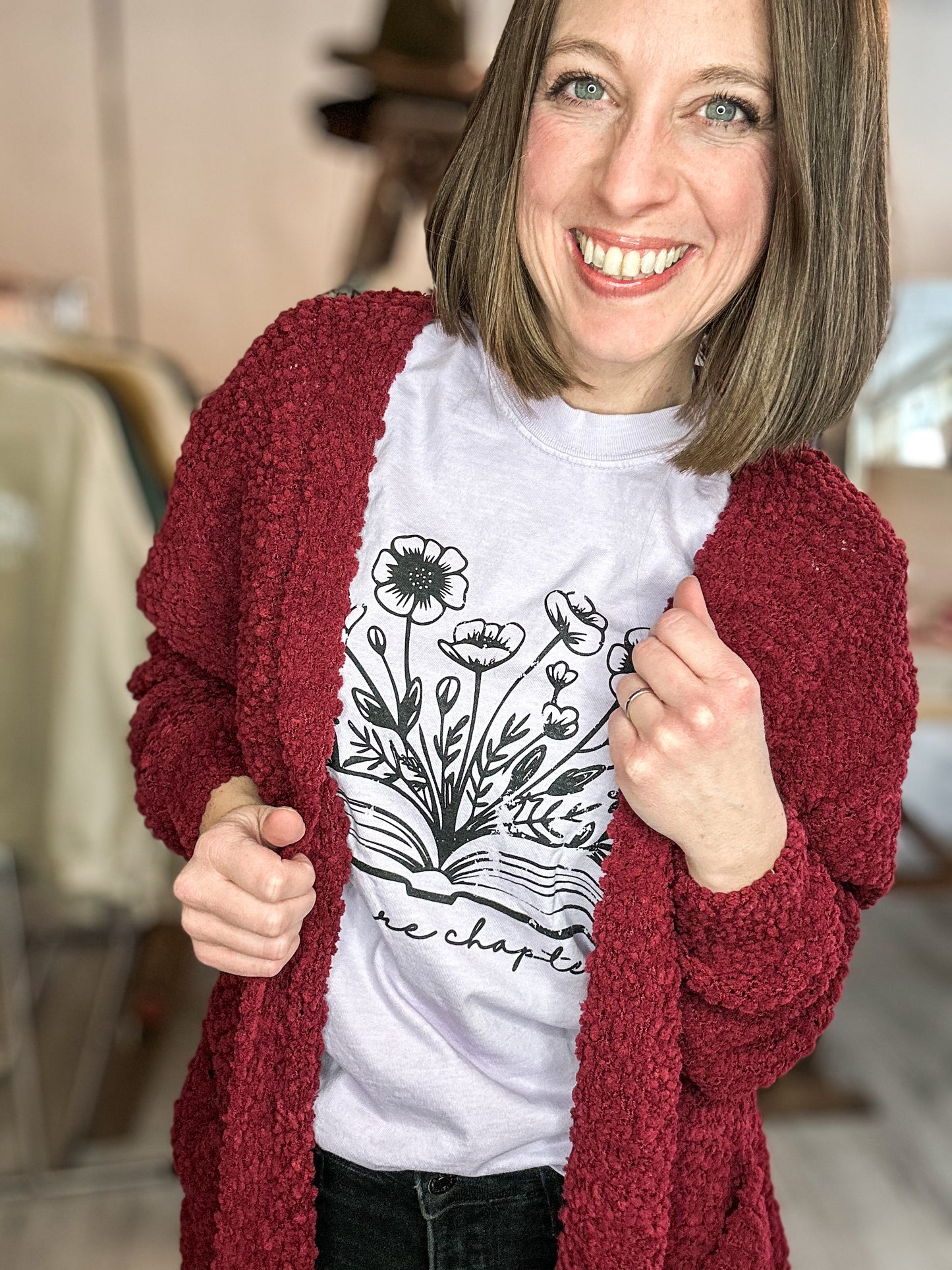 One More Chapter Floral Book Tee