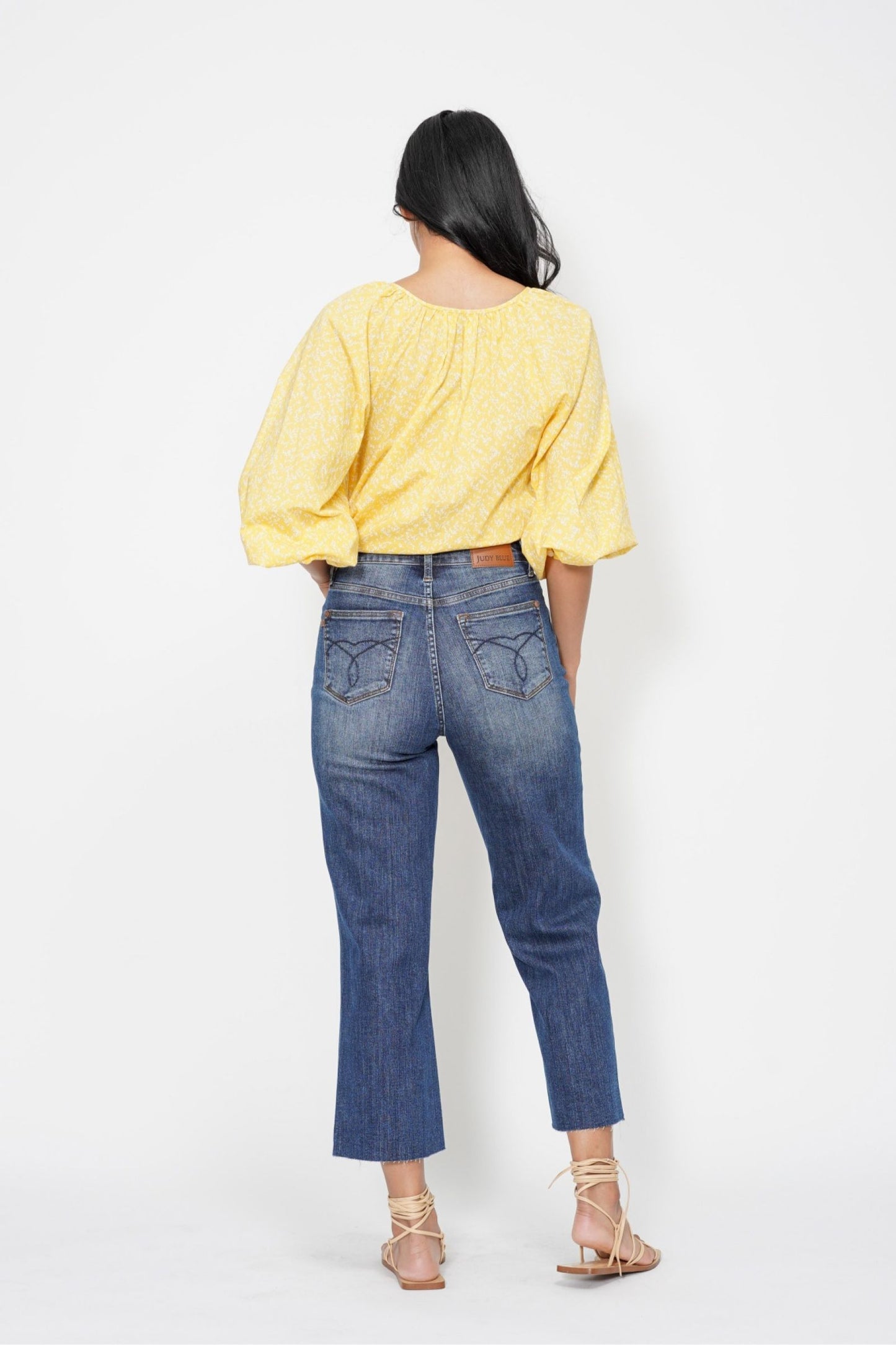 High Waisted Non Distressed Wide Crop by Judy Blue