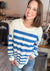 Striped Oversized Knit Summer Sweater Top