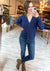 The Day Viscose Sweater Cardigan in Navy