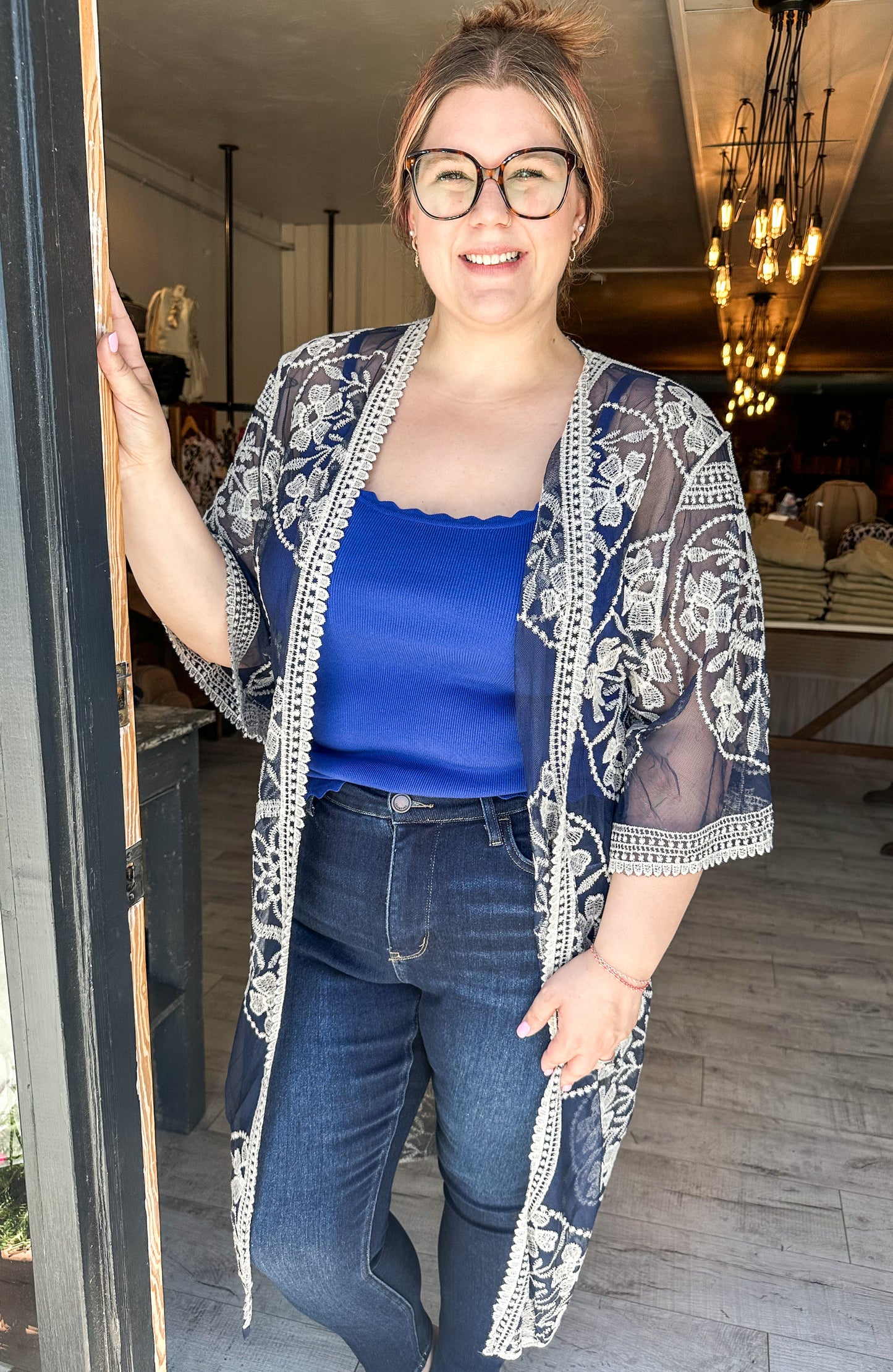 Scalloped Cami in Royal Blue