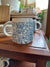 Coffee Mug - Floral Print Blue & White