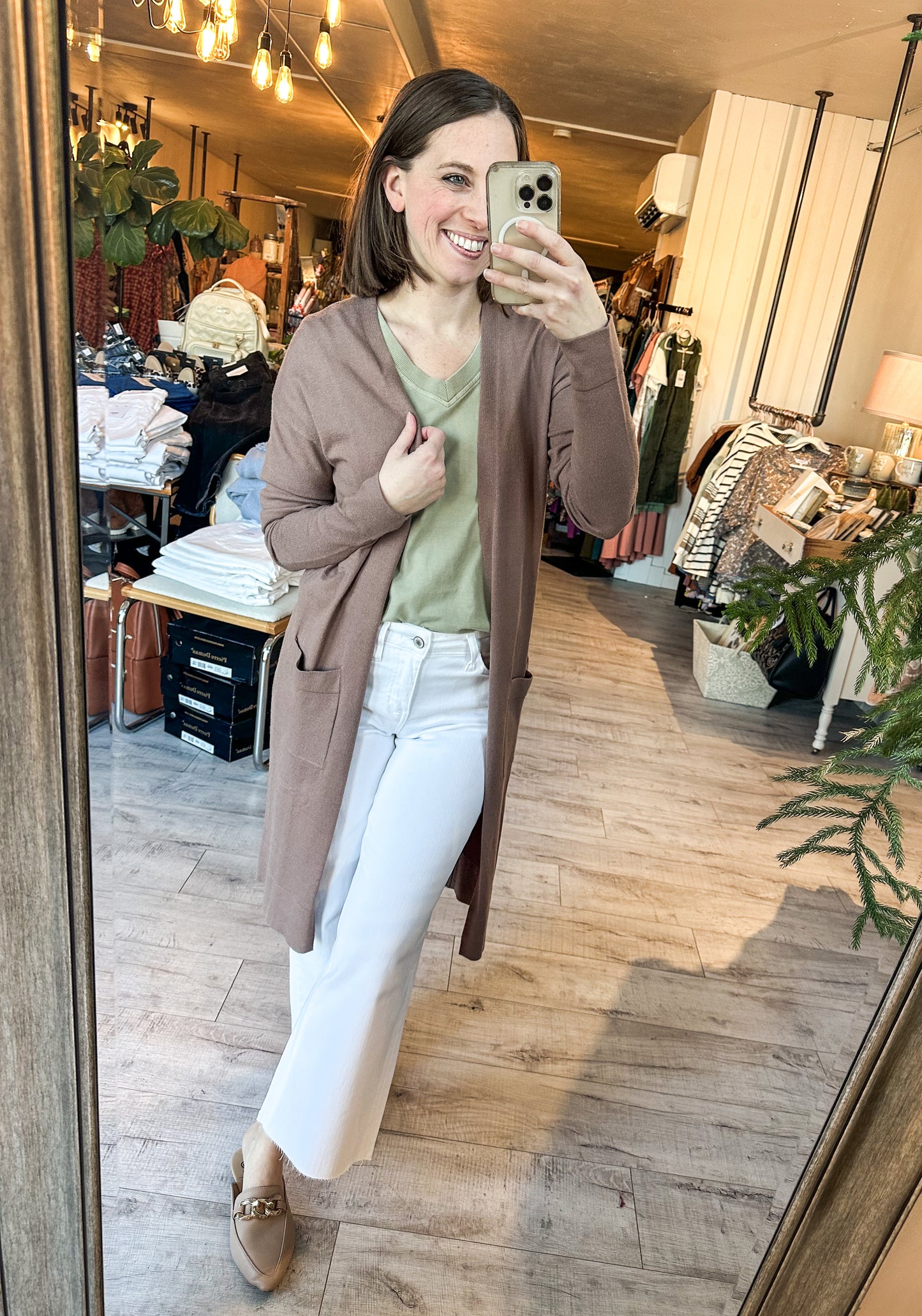 High Rise Wide Leg Denim in Optic White by Vervet