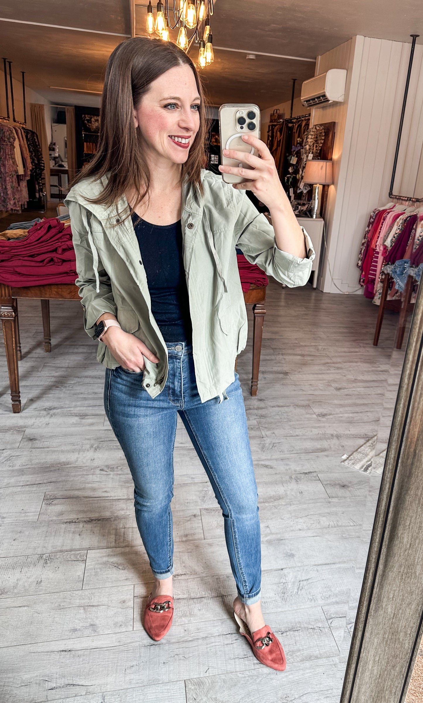 High Waist Tummy Control Non Distressed Medium Wash Denim by Judy Blue