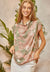 Floral Cap Sleeve Blouse in Pink and Sage