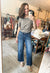 Mesh Lace Stretch Short Sleeve Blouse in Olive Khaki