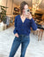 The Day Viscose Sweater Cardigan in Navy