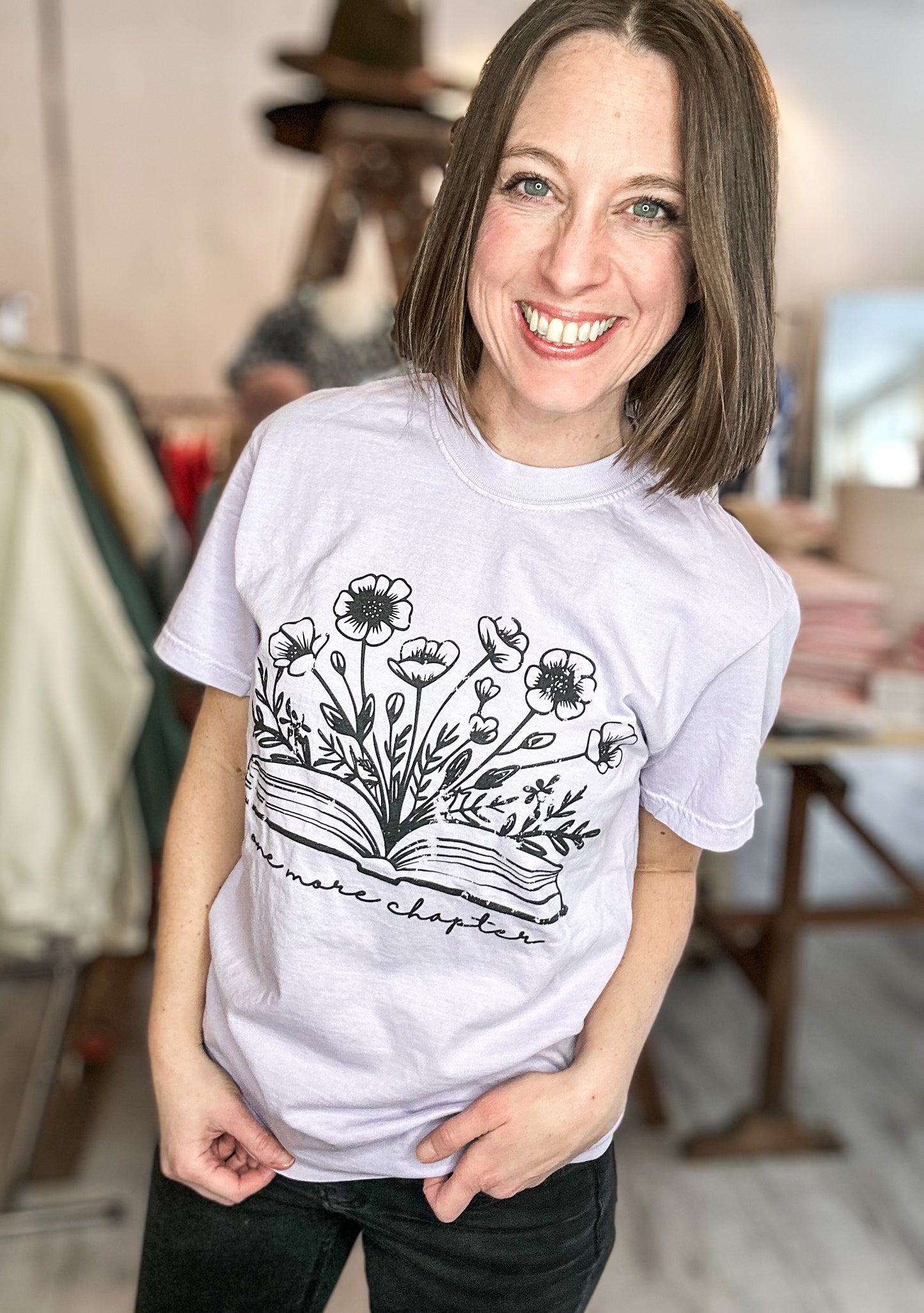 One More Chapter Floral Book Tee