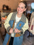 Multi Panel Denim Jacket with Gingham, Corduroy & Denim