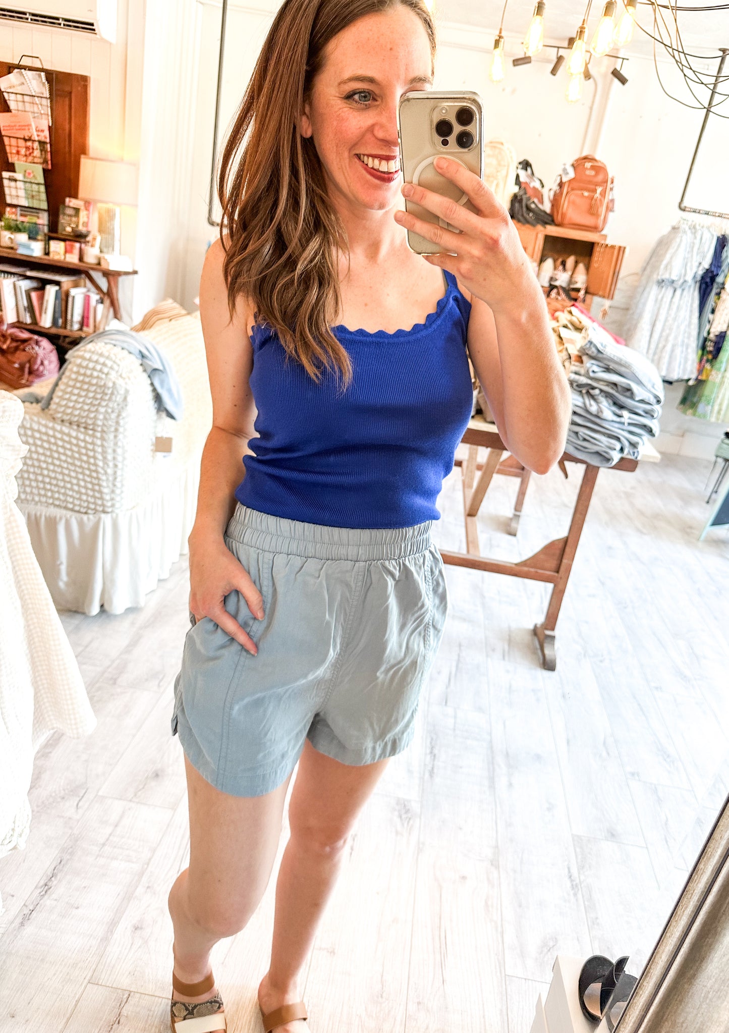 Scalloped Cami in Royal Blue