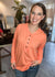 Henley with Raw Edge in Coral