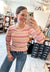 Sweet Stripes Top in Blush Pink