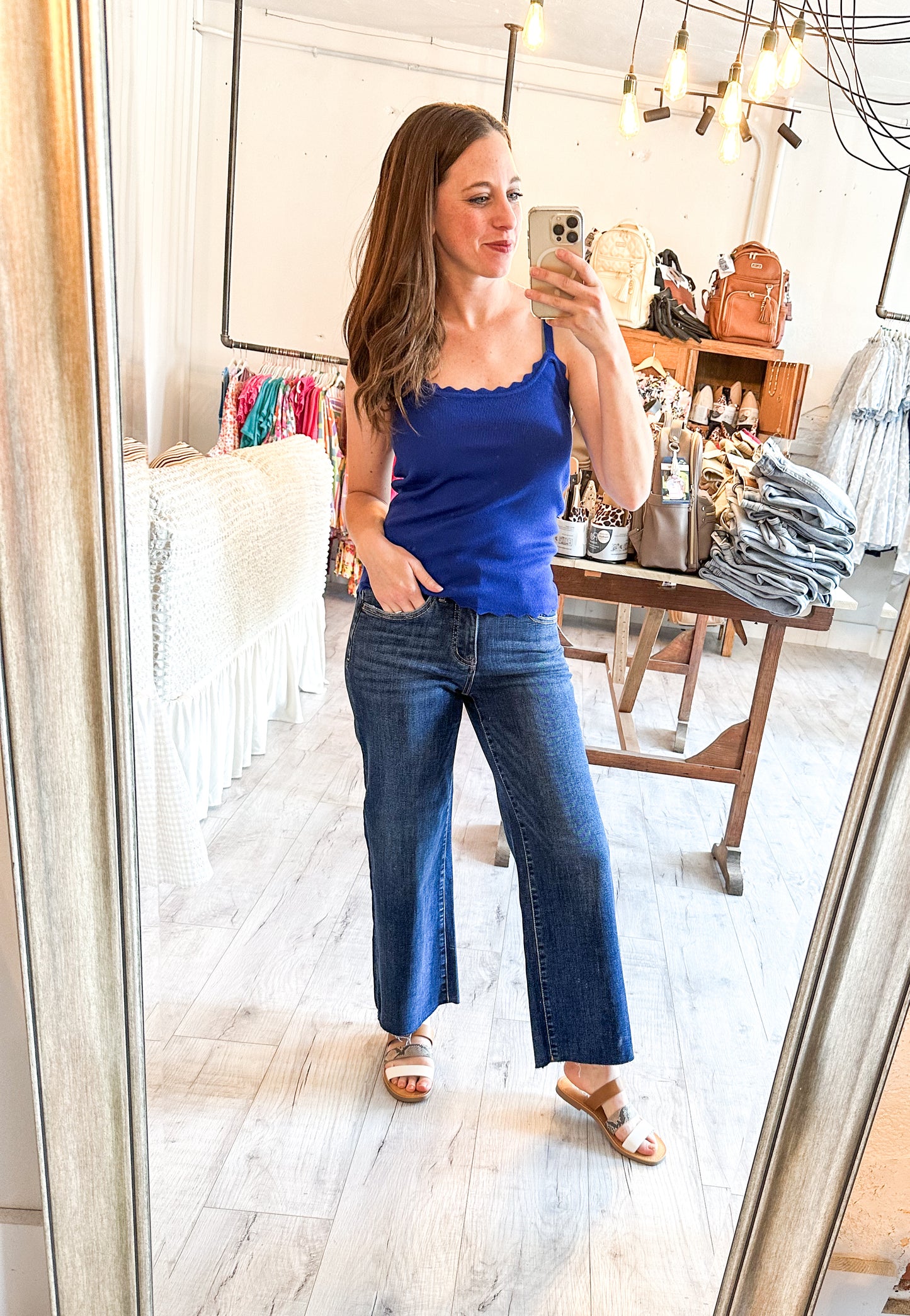 Scalloped Cami in Royal Blue