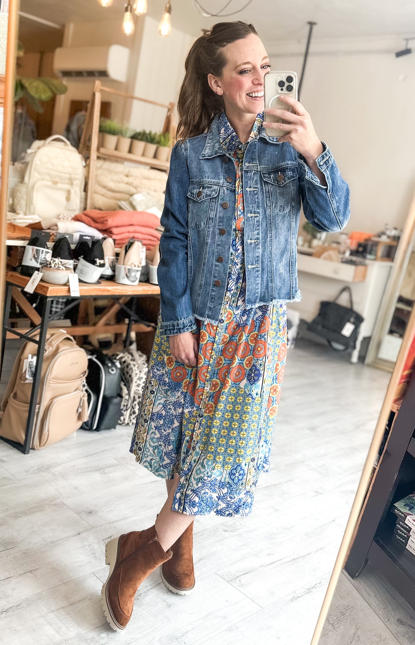 Ariel Denim Jacket in Medium Wash