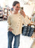 Button Trim Boat Neck Sweater in Ivory