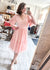 True Romance Peach Half Sleeve Tulle Midi Dress