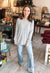Heather Grey Waffle Knit Sweater