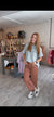 Mineral Washed Chambray Oversized Shirt Top
