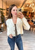 Manhatten Cable Knit Cardigan in Ivory