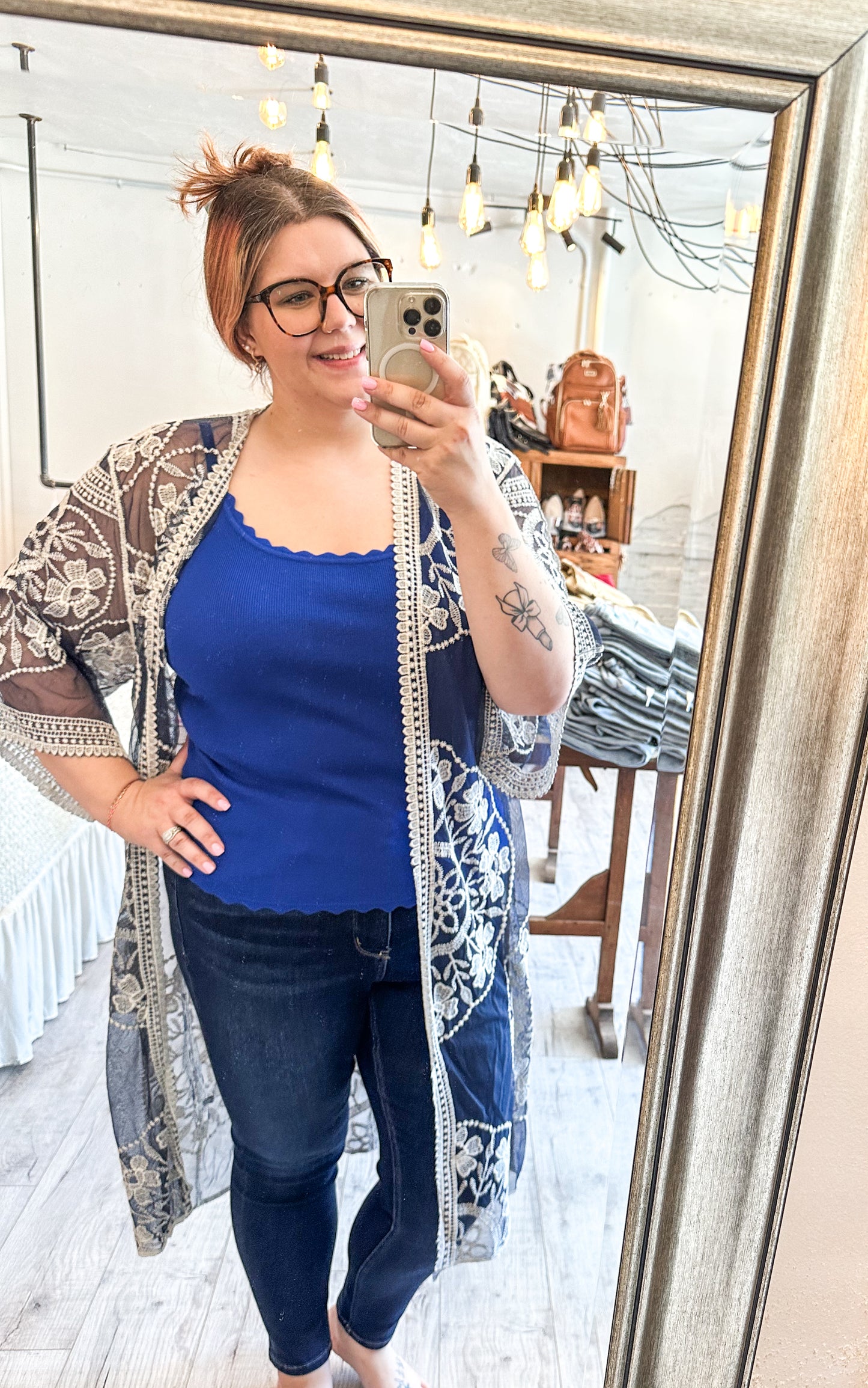 Scalloped Cami in Royal Blue