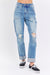 High Waist Patch Pocket Boyfriend Jean by Judy Blue