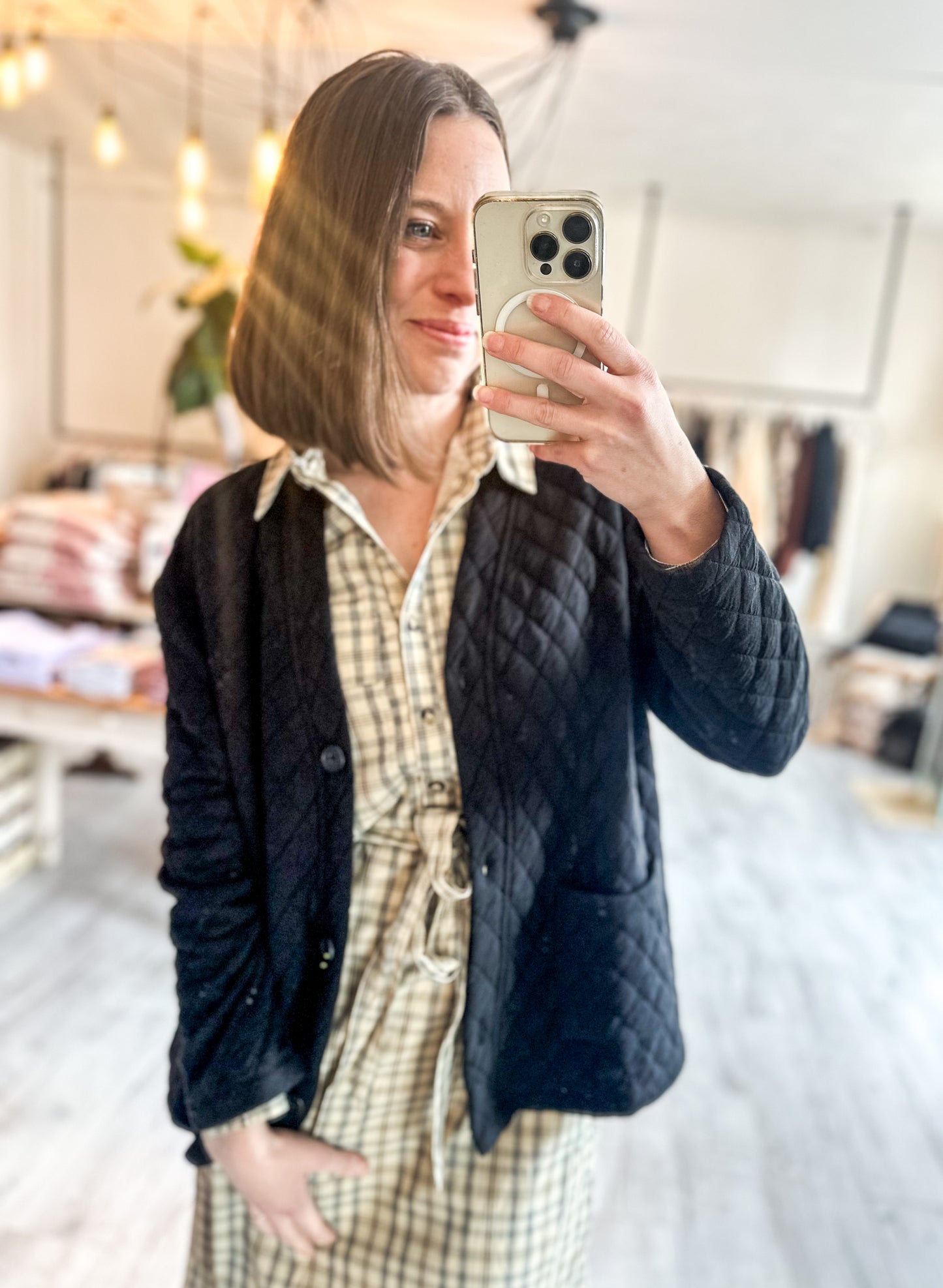 Quilted Jacket in Black