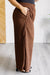 Harmony High Rise Wide Leg Pants in Brown