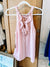 Soft Blush Halter with Ruffle Tie Details