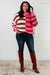 In Your Lane Color Blocked Stripe Sweater