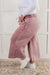 In or Out Wide Leg Cropped Pants in Light Rose