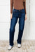 Jacqueline Mid Rise Frayed Hem Straight Leg Jean