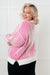 Least High Maintenance Contrast Trim Sweater in Pink