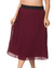 Midi Elizabeth Pleated Chiffon Skirt in Burgundy