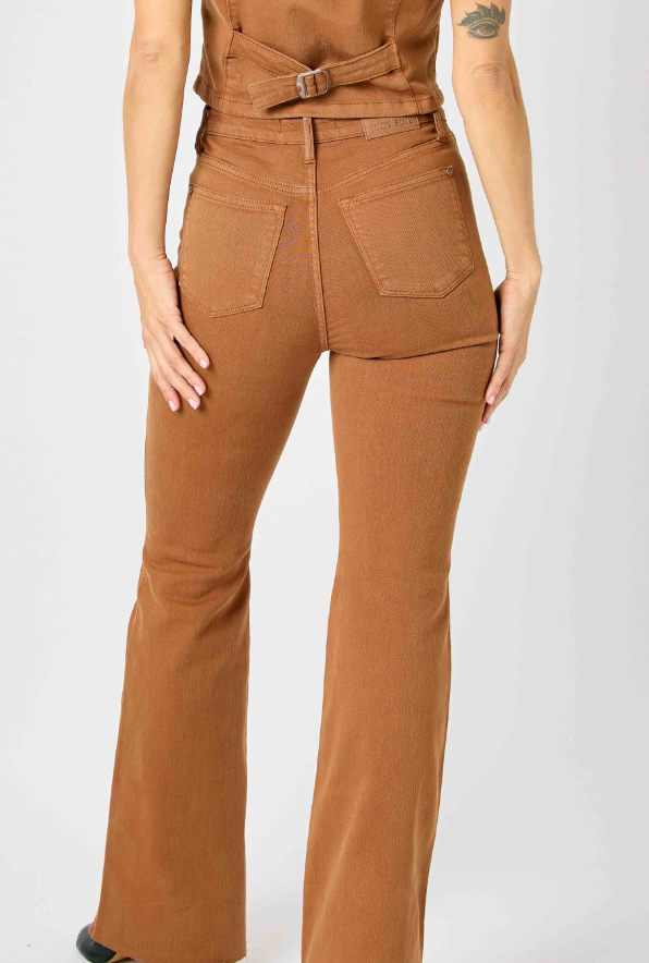 Tummy Control Boot Cut in Caramel by Judy Blue