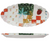Hand-Painted Stoneware Scalloped Platter w/ Pattern