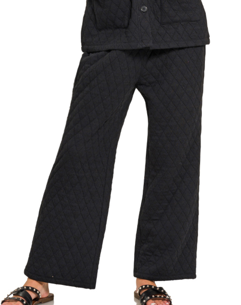 Quilted Pants in Black