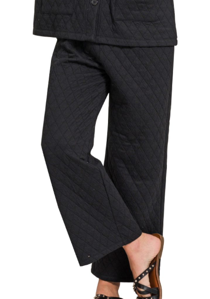 Quilted Pants in Black