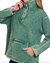 Fleece Washed Pocket Pullover in Dark Green